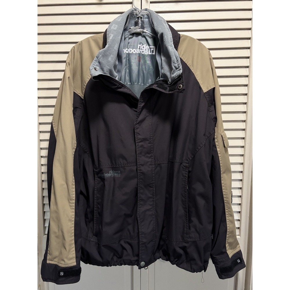 Ride Snowboards‎ Lined Ski Jacket Multipocket Full Zip Cord/Toggle Size M Snow
